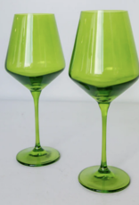 Estelle Colored Glassware Estelle Colored Glassware Wine Glass - Forest Green