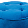 Luna Navy Velvet Ottoman