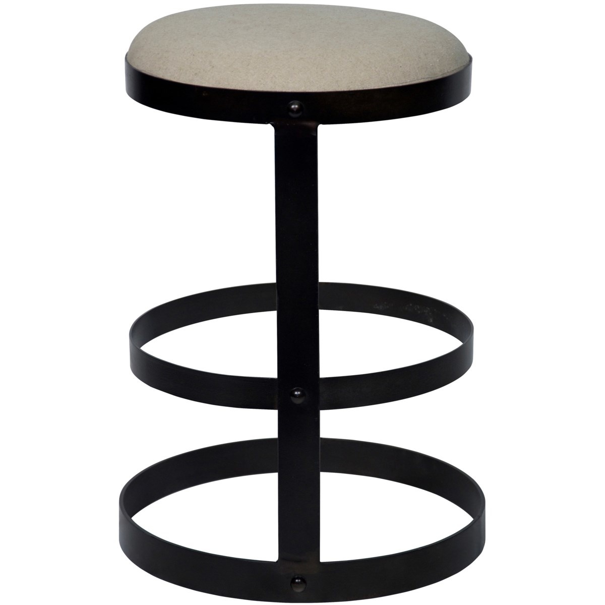 Dior Counter Stool, Black Metal