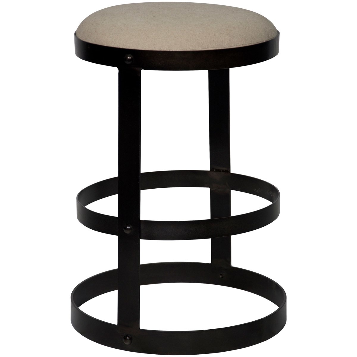 Dior Counter Stool, Black Metal