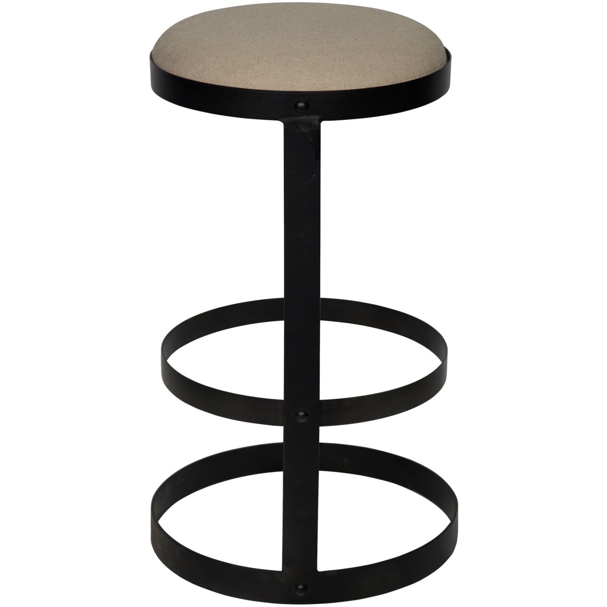 Dior Bar Stool, Black Metal