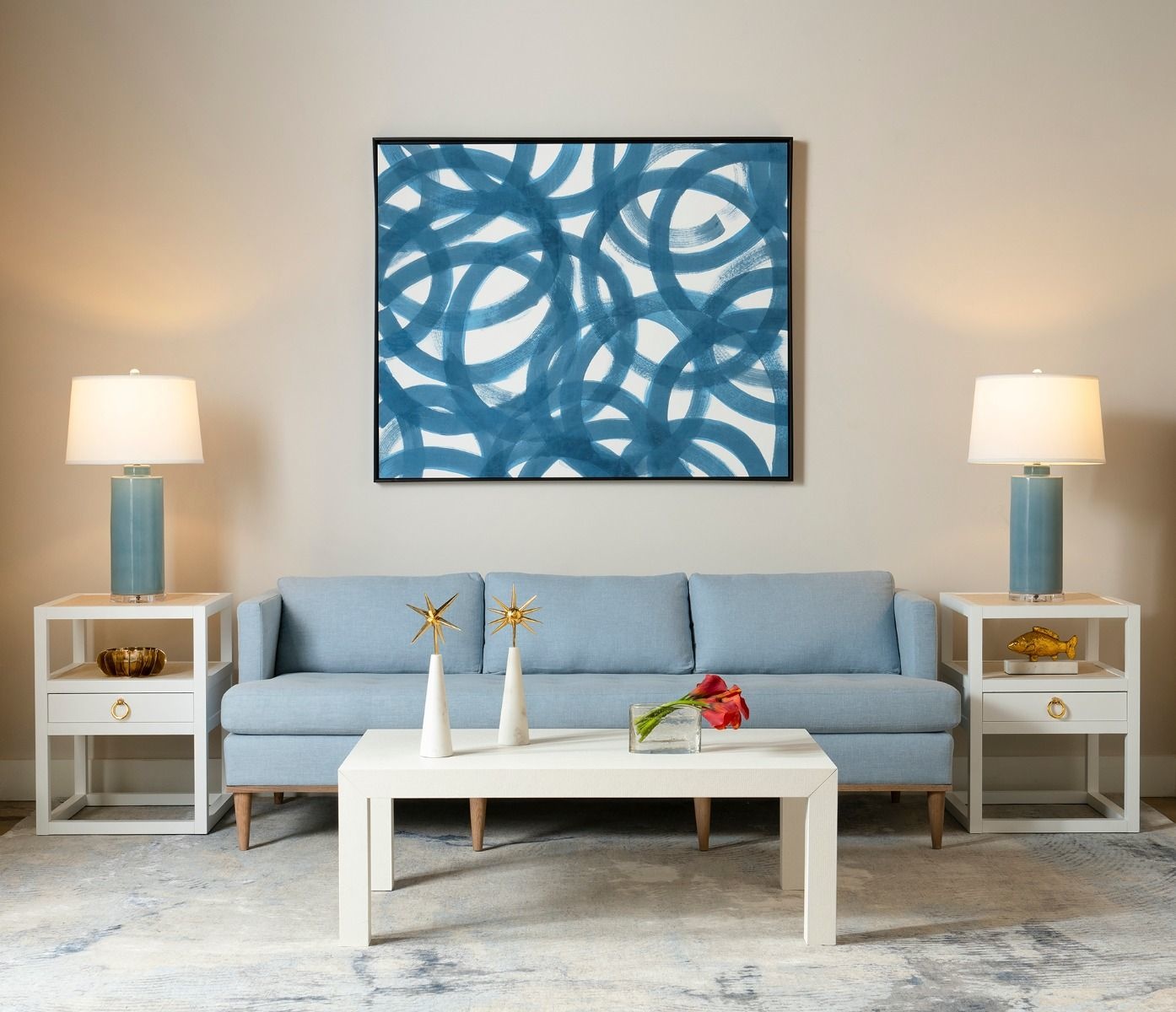 Framed Circle Silk Panel