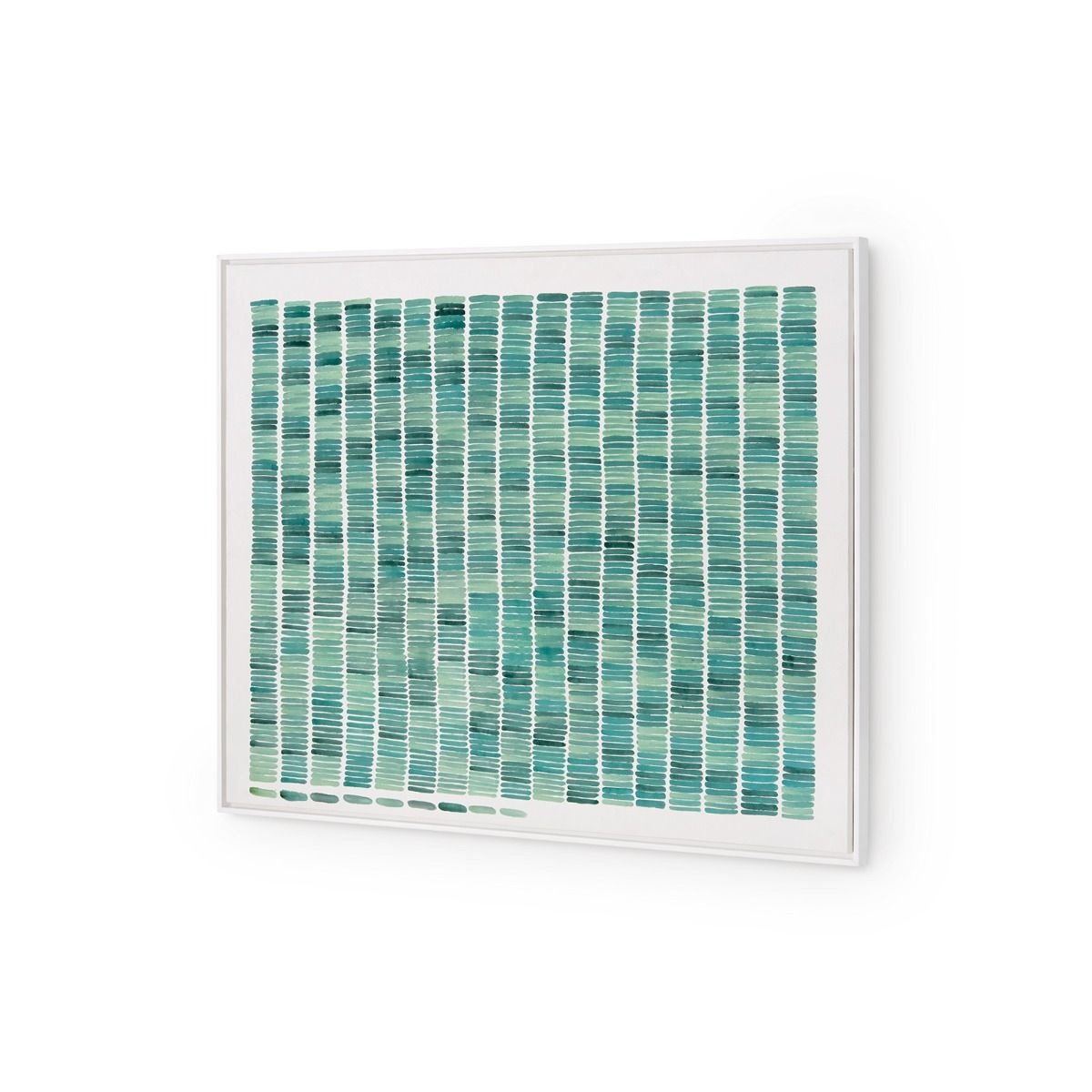 Framed Rain Silk Panel, Green