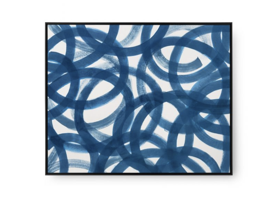 Framed Circle Silk Panel