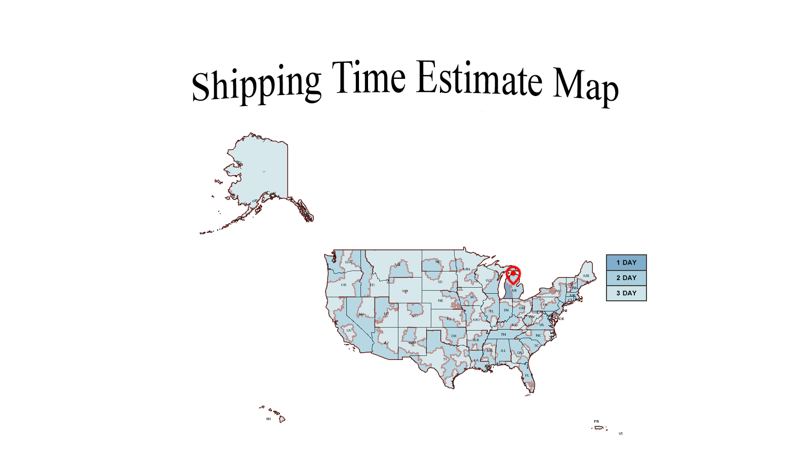 Shipping Estimate Map