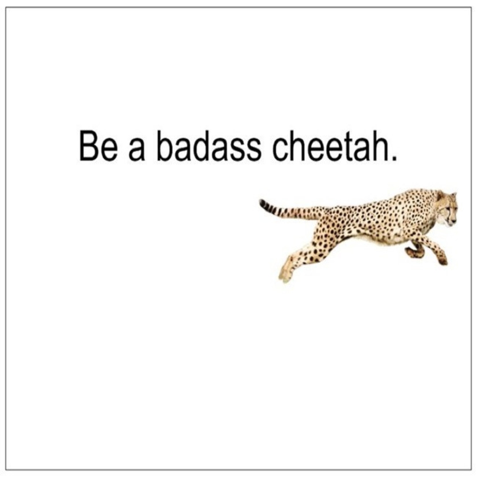Bad Annie’s Card #022 - Don’t Be A Dick, Ba A Badass Cheetah