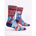 Socks (Mens)  - Crazy Cat Dude (BQ)