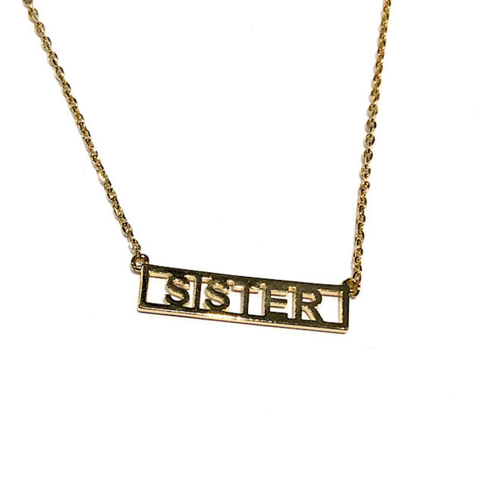 Necklace - Sister (Gold)(16”+2” Ext)