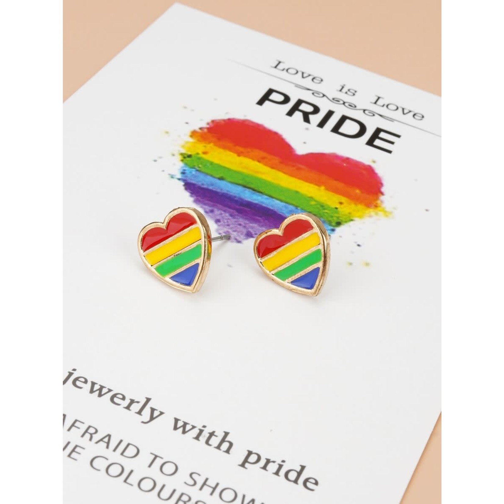 Earrings - Pride Rainbow Hearts