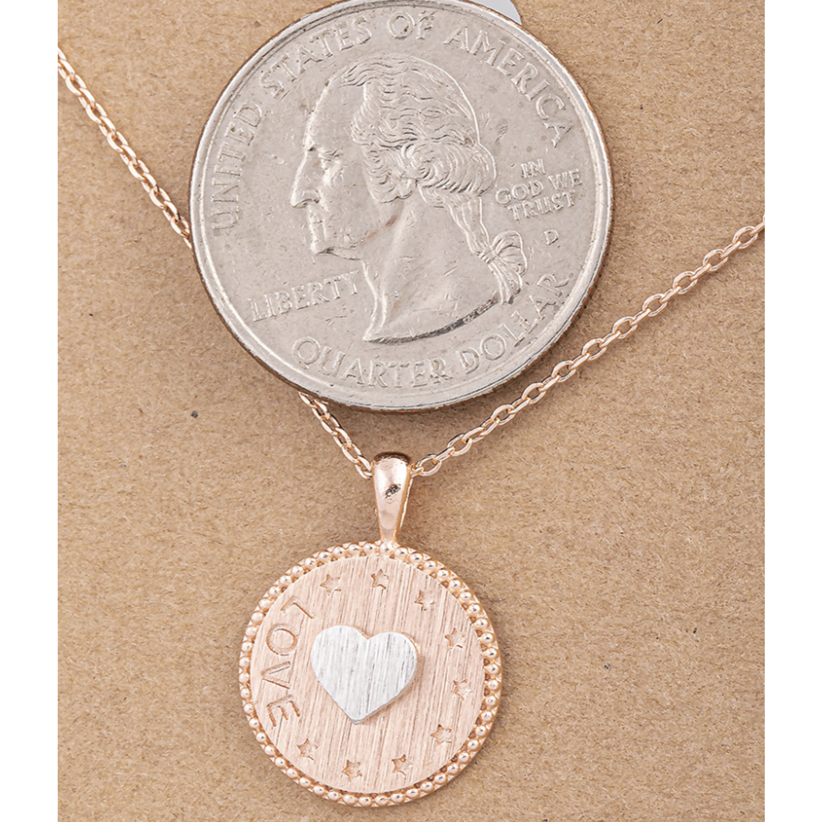 Necklace - Love Circle - Rose Gold Plated