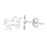 Earrings - Silver Tone Unicorn