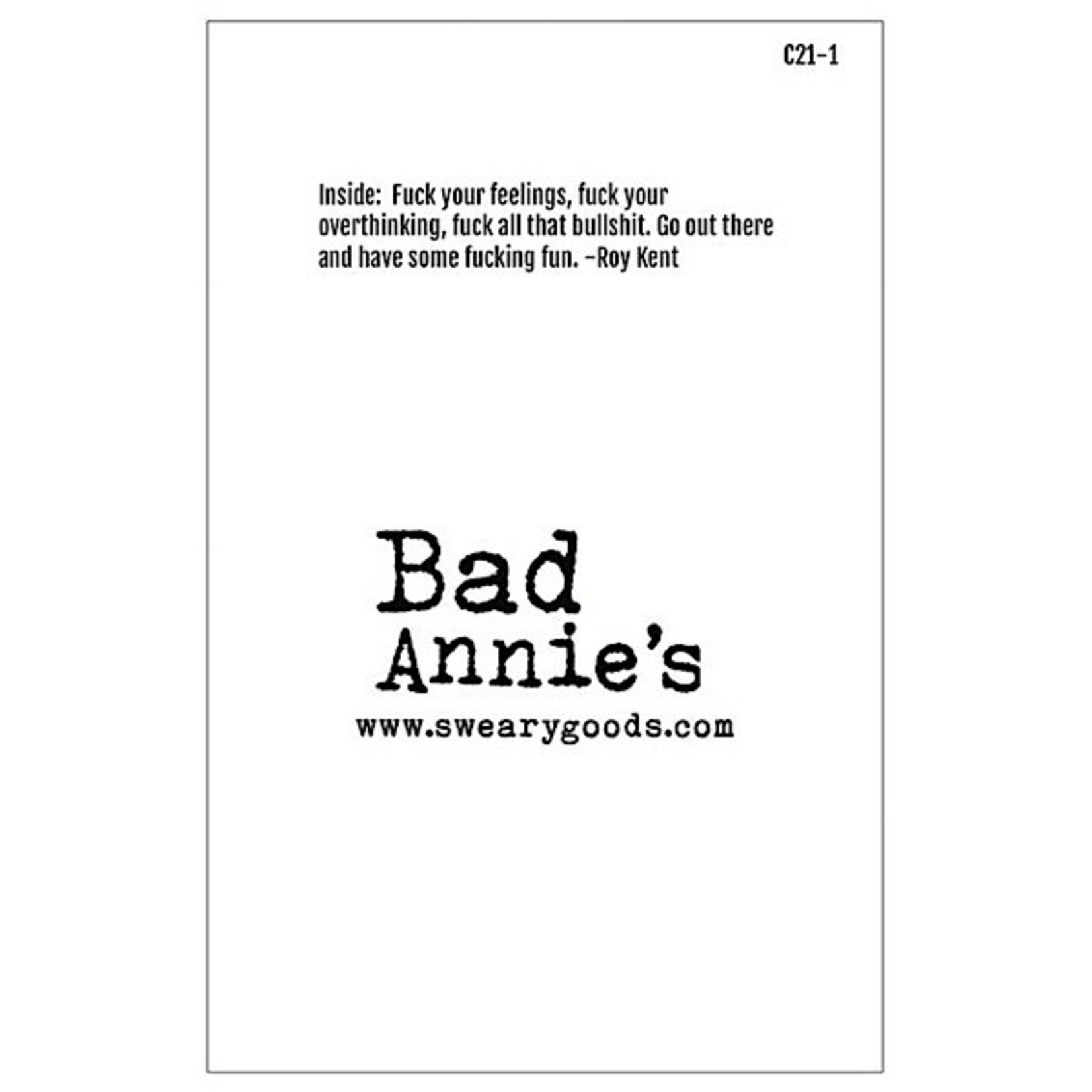 Bad Annie’s Card (Holiday) - Happy Fucking Christmas (Roy Kent)