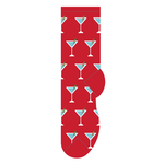 Socks (Womens) - Martinis - Red