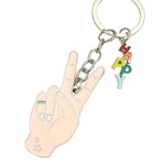 Keychain - Peace Hand / Happy