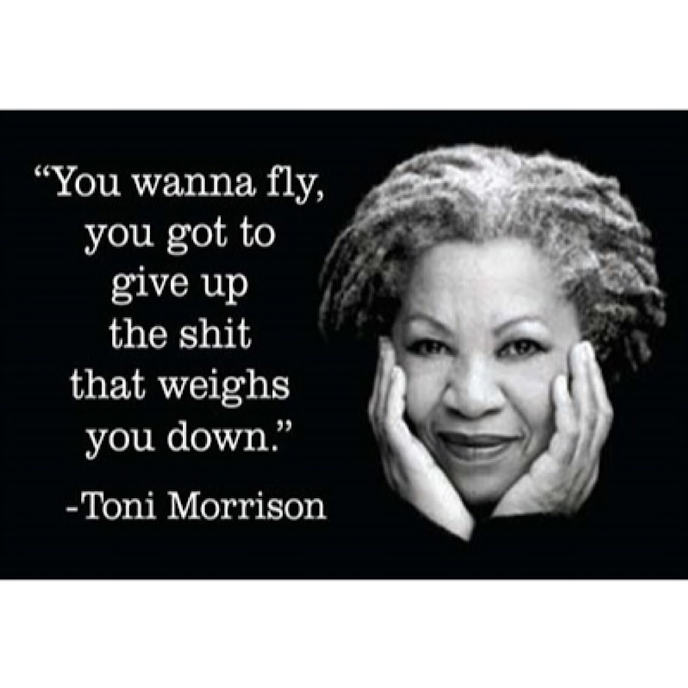 You Wanna Fly Toni Morrison Magnet - You Wanna Fly, You Got To Give Up The Shit That Weighs You Down - Toni  Morrison - Bad Annies