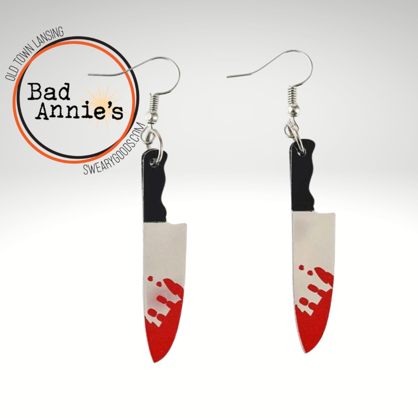 Earrings - Knife With Blood