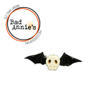 Hair Clip - Skull With Bat Wings