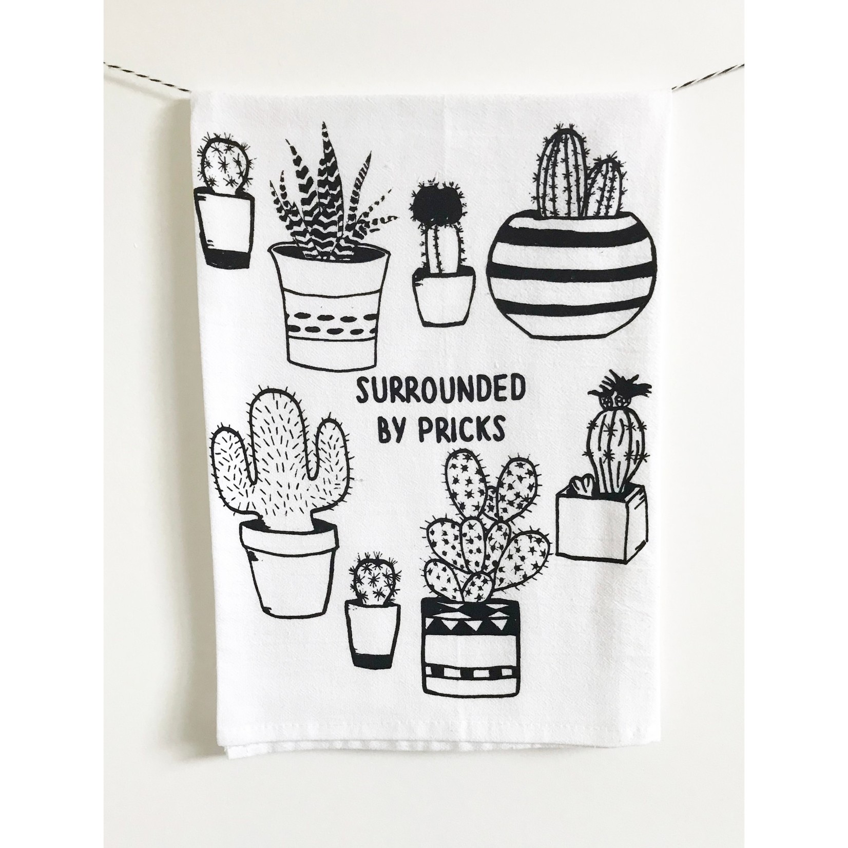 Dish Towel (Premium) - Surrounded By Pricks (succulents)