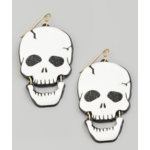 Earrings - Glitter Skulls With Moving Jaws