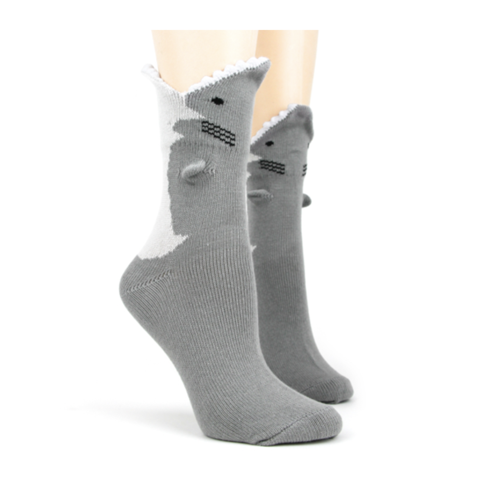 Socks (Womens) - 3D Great White Shark