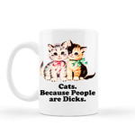Ace The Pitmatian Mug - Cats Because People Are Dicks