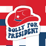 Ace The Pitmatian Sticker - Dolly For President