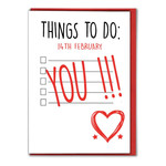 Card - Things To Do 14th February You