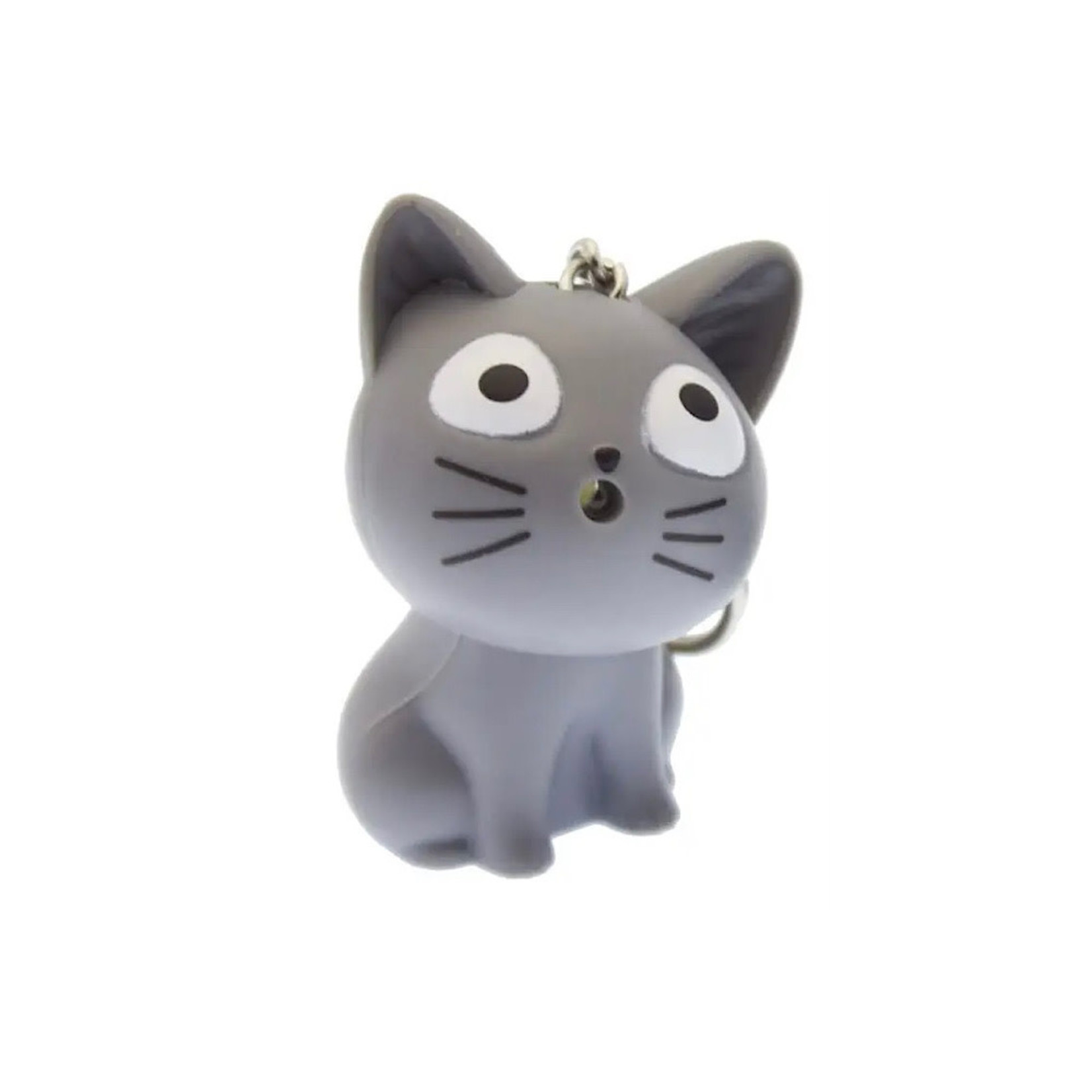 Keychain - Kitten LED Light With Sound (Grey)