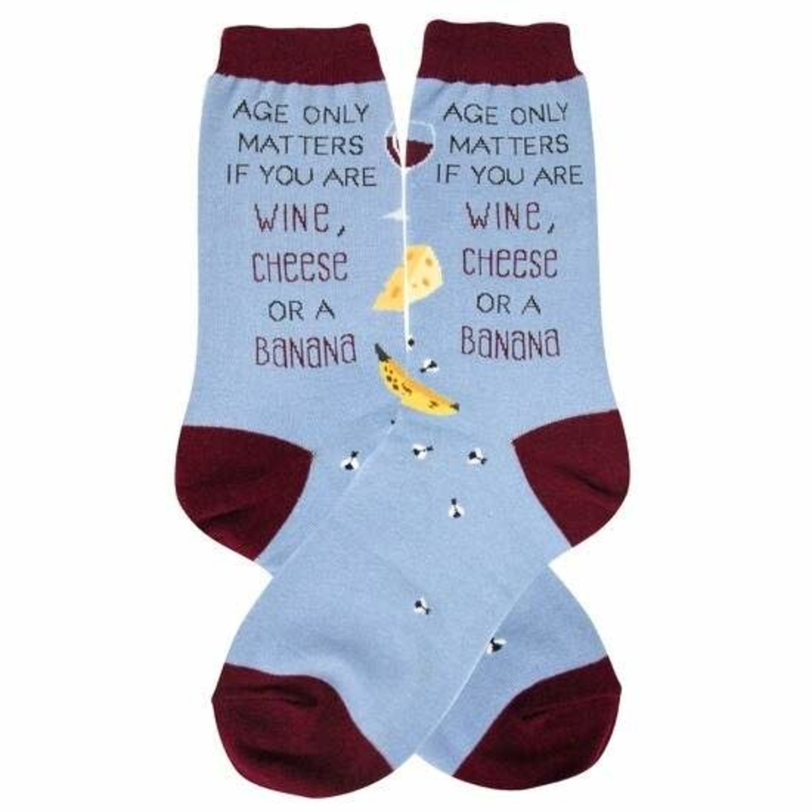 Socks (Womens) - Age Only Matters If You Are Wine, Cheese Or A Banana