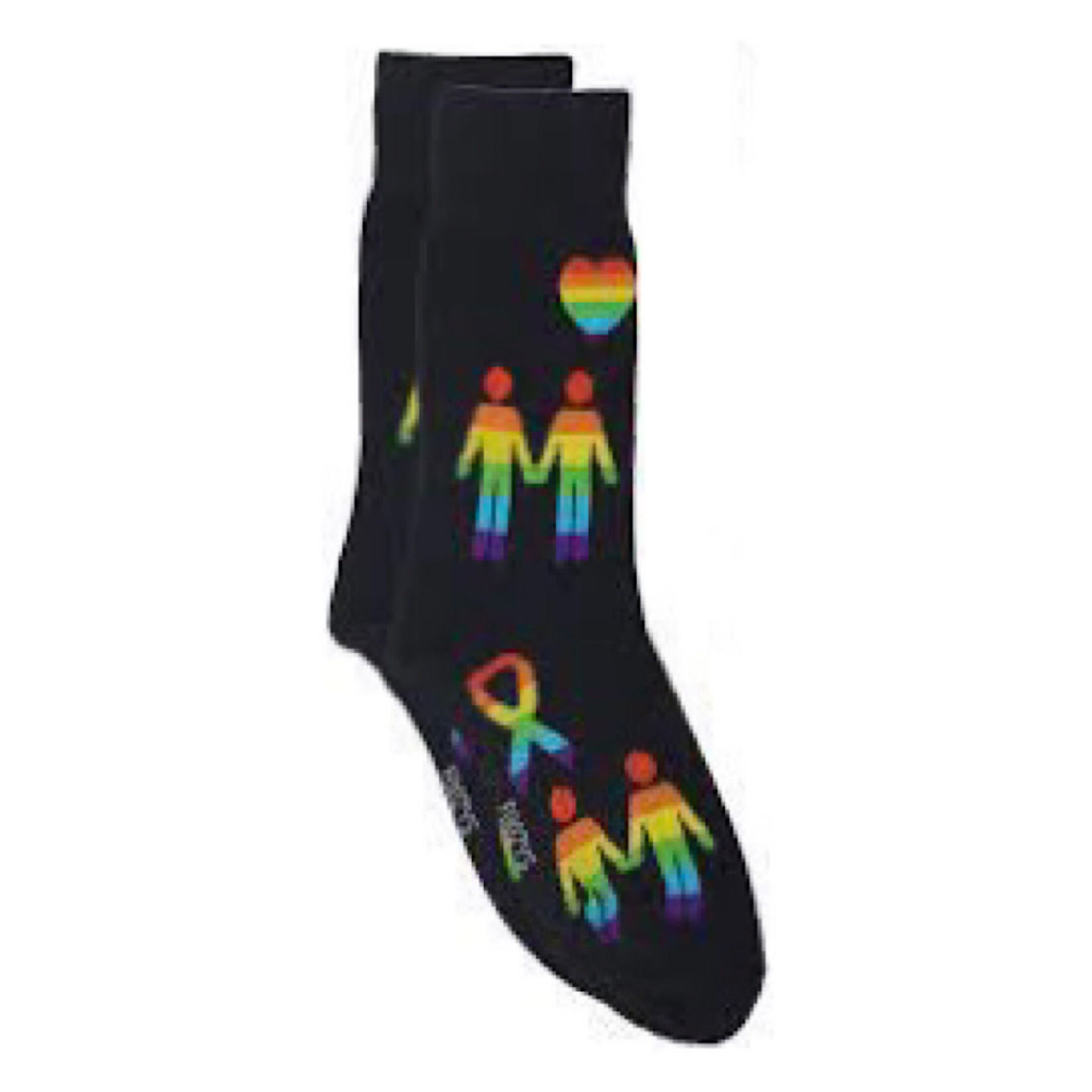 Socks (Mens) - Gay Pride (Black)