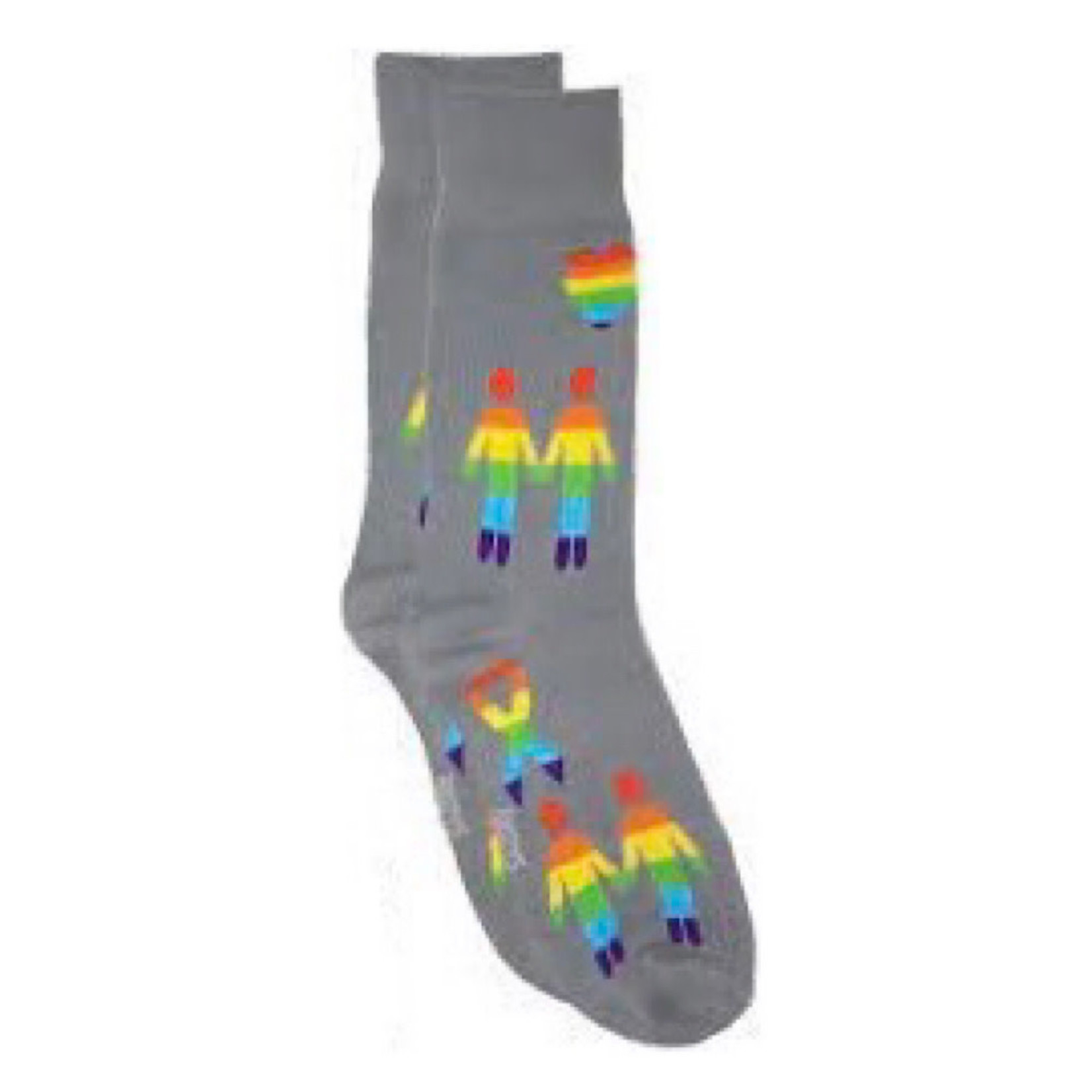 Socks (Mens) - Gay Pride (Grey)