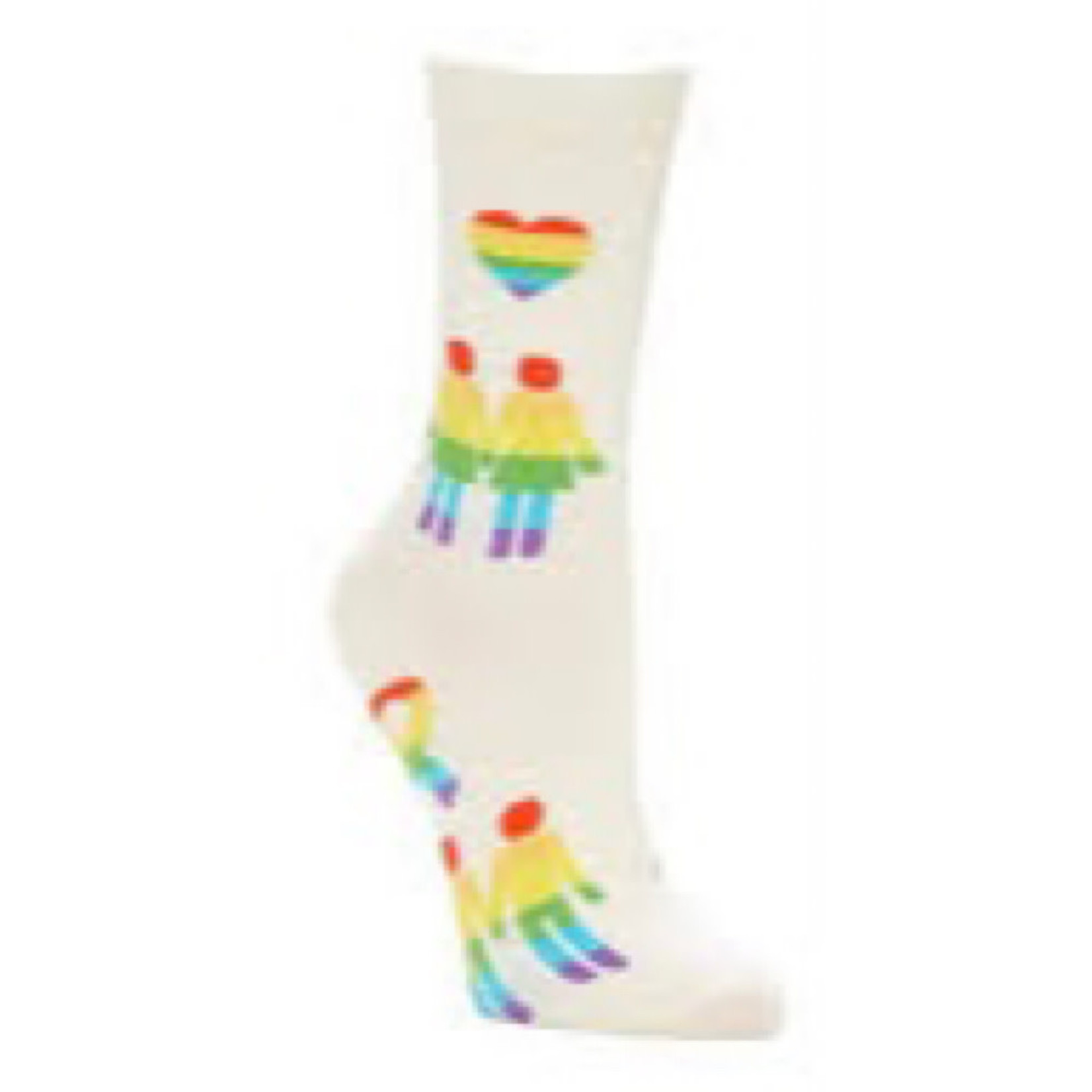 Socks (Womens) - Gay Pride (Cream)
