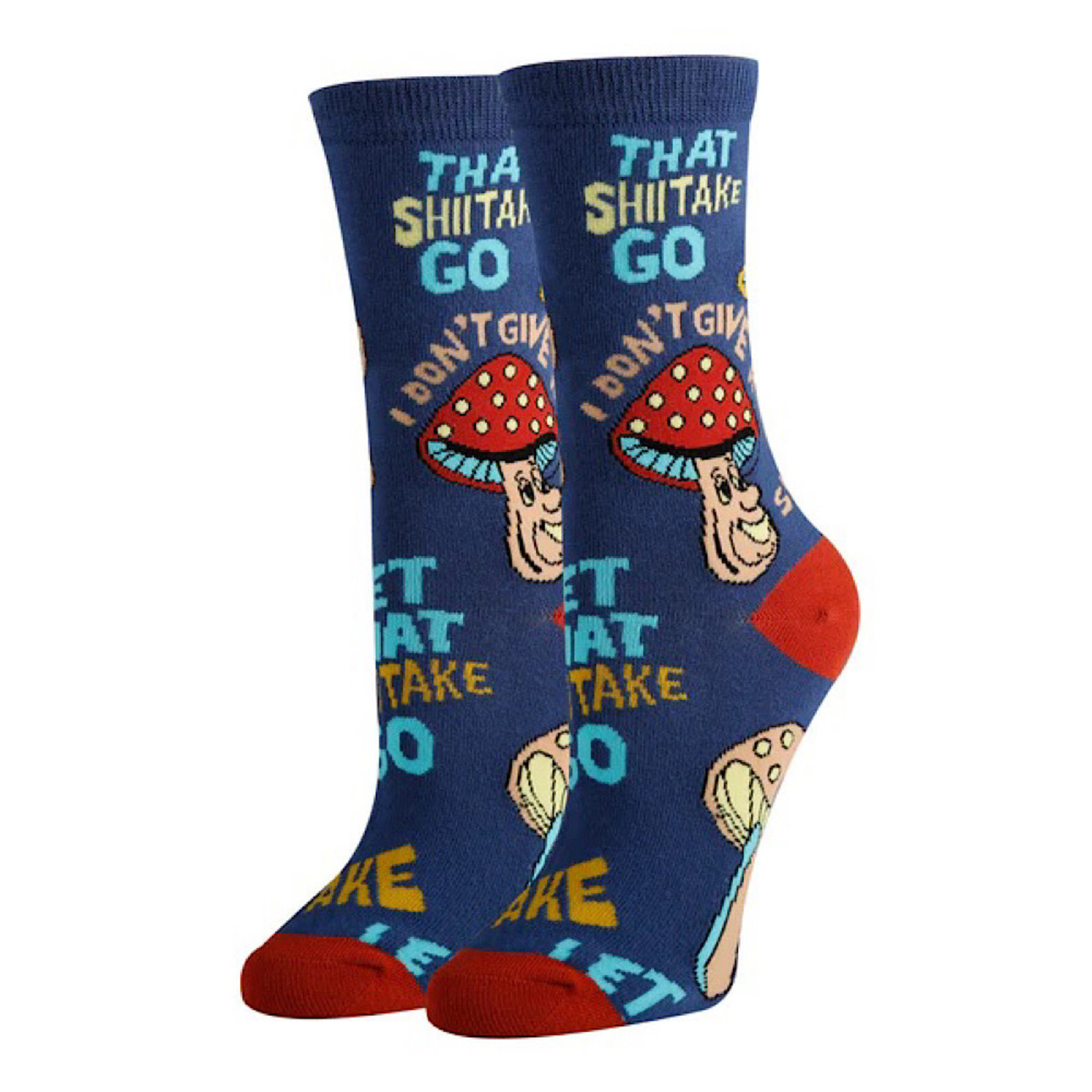 Socks (Womens) - Let That Shiitake Go (Mushrooms)