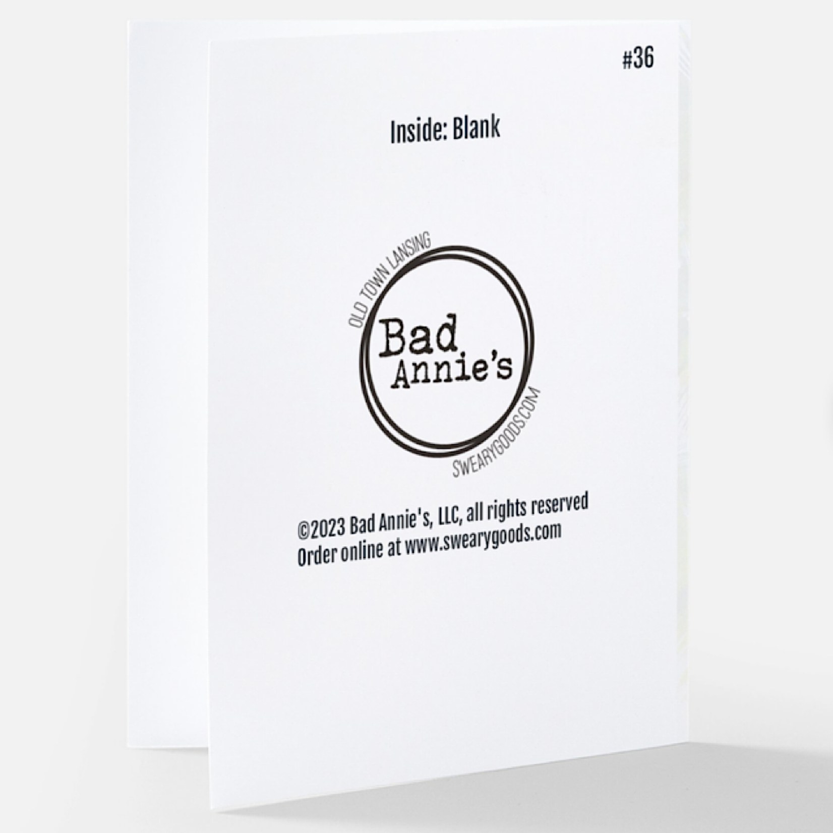 Bad Annie’s Card #036 - Thank You For Being A Friend INSIDE: Blank (Golden Girls)