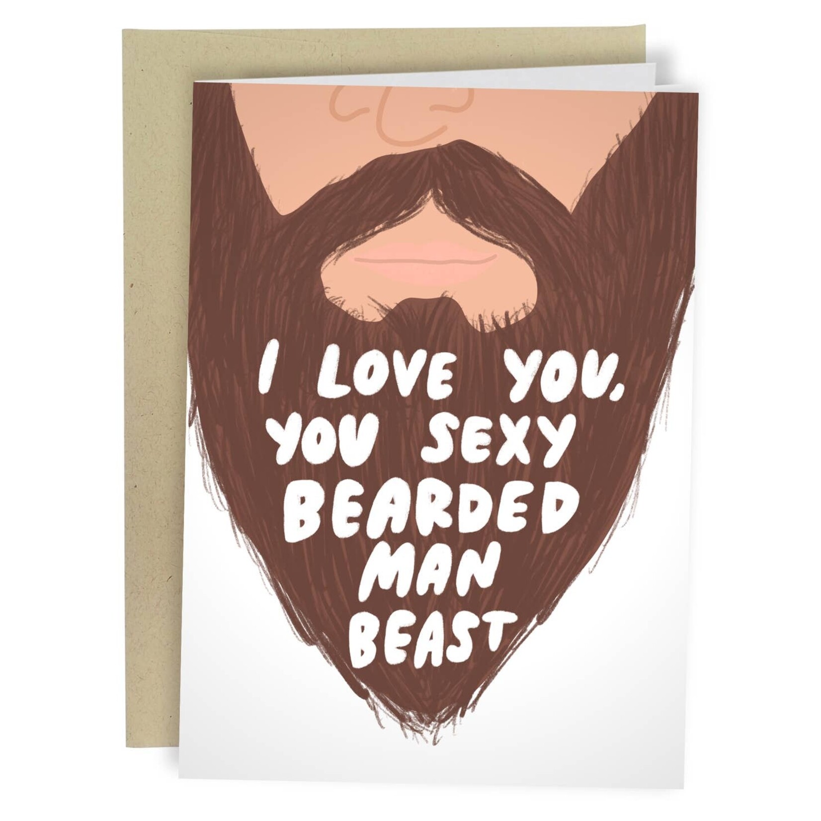 Card - I Love You, You Sexy Bearded Man Beast