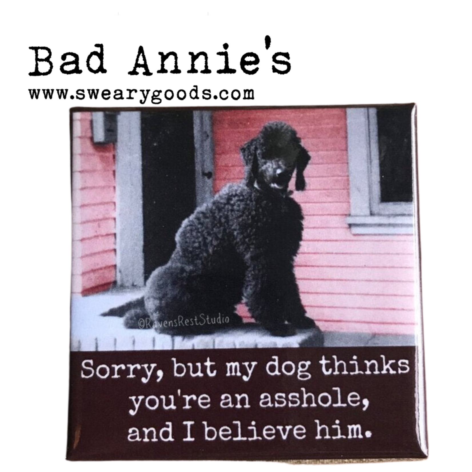 Raven's Rest Studio Magnet - Sorry, But My Dog Thinks You're An Asshole And I Believe Him