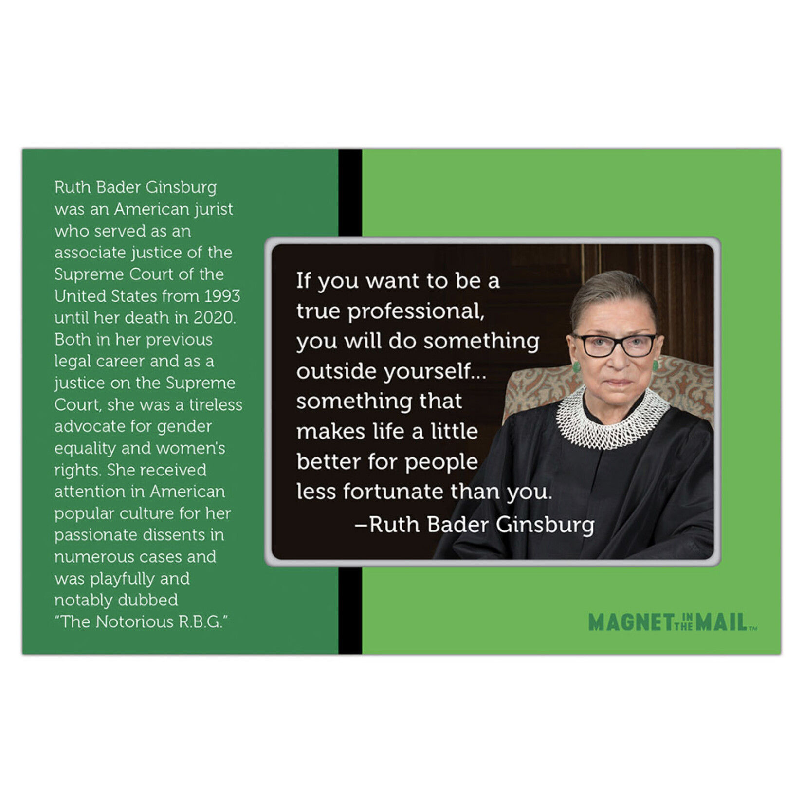 Magnet In The Mail - Ruth Bader Ginsberg (RBG)