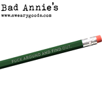 Huckleberry Letterpress Pencil - Fuck Around And Find Out (Green/Silver)