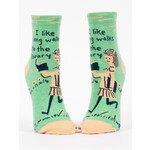 Socks (Womens) (Ankle) - I Like Long Walks To The Library