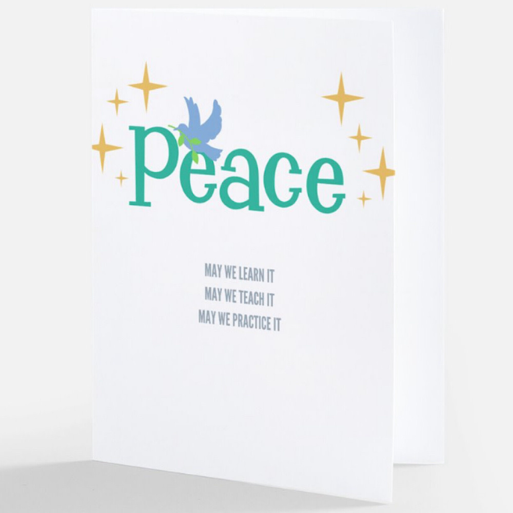 Bad Annie’s Card (Holiday) - Peace May We Learn It May We Teach It May We Practice It