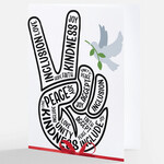Bad Annie’s Card (Holiday) - Peace Sign Hand Inclusion Love Joy Kindness Unity