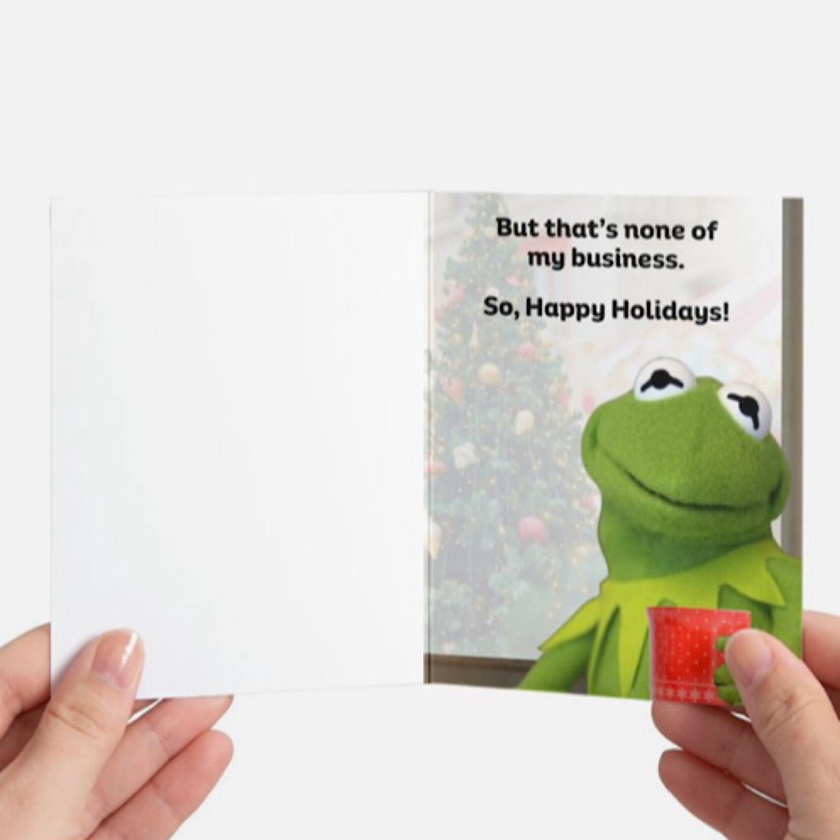 Bad Annie’s Card (Holiday) (10 Pack) - I Heard What You Were Up To This Year But That’s None Of My Business So Happy Holidays (Kermit The Frog)