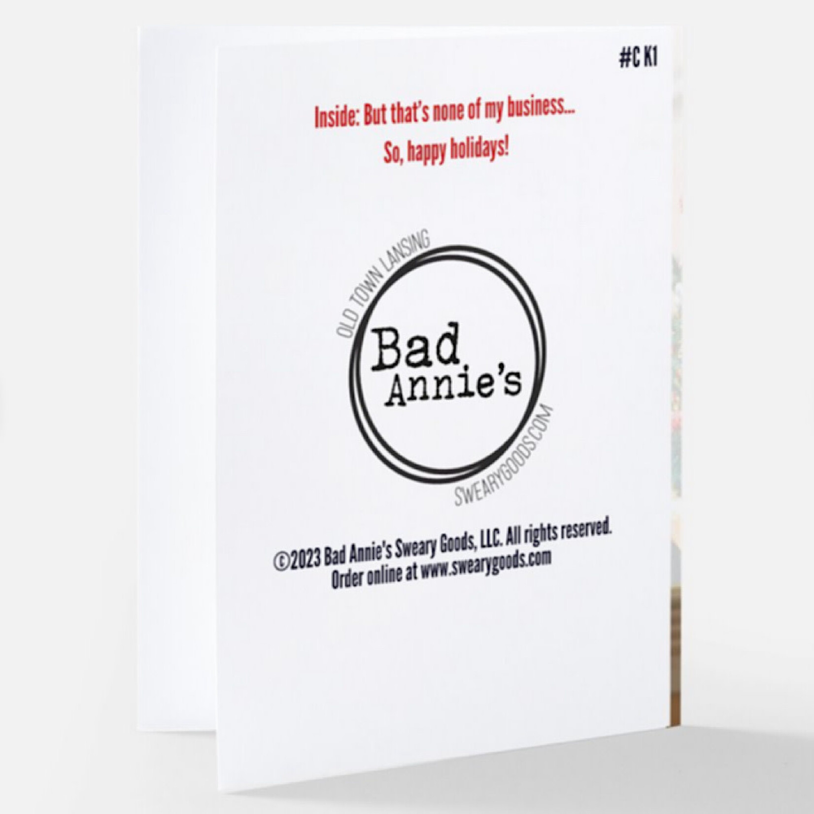 Bad Annie’s Card (Holiday) (10 Pack) - I Heard What You Were Up To This Year But That’s None Of My Business So Happy Holidays (Kermit The Frog)