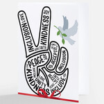 Bad Annie’s Card (Holiday) (5 Pack) - Peace Sign Hand Inclusion Love Joy Kindness Unity