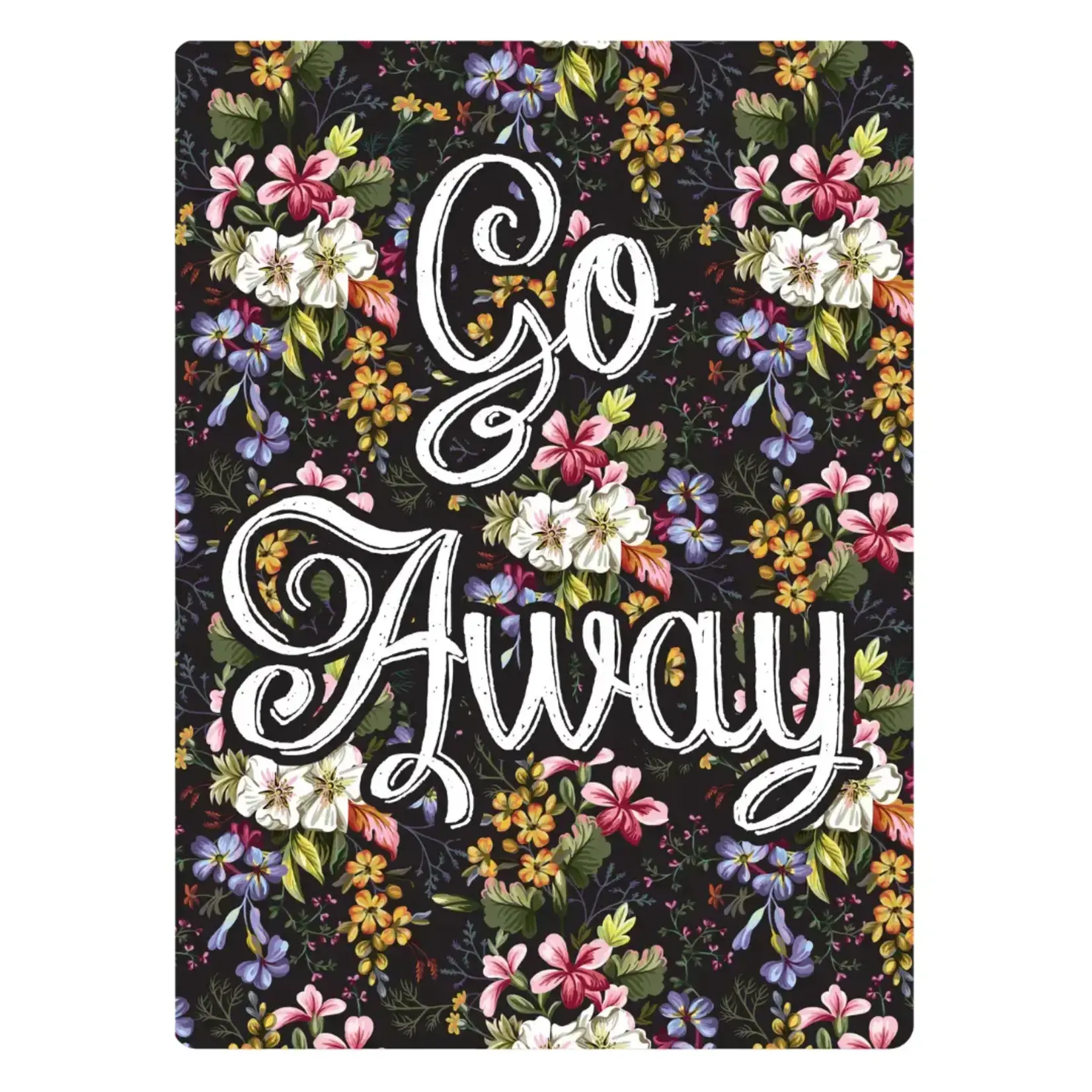 Sign - Go away (floral)