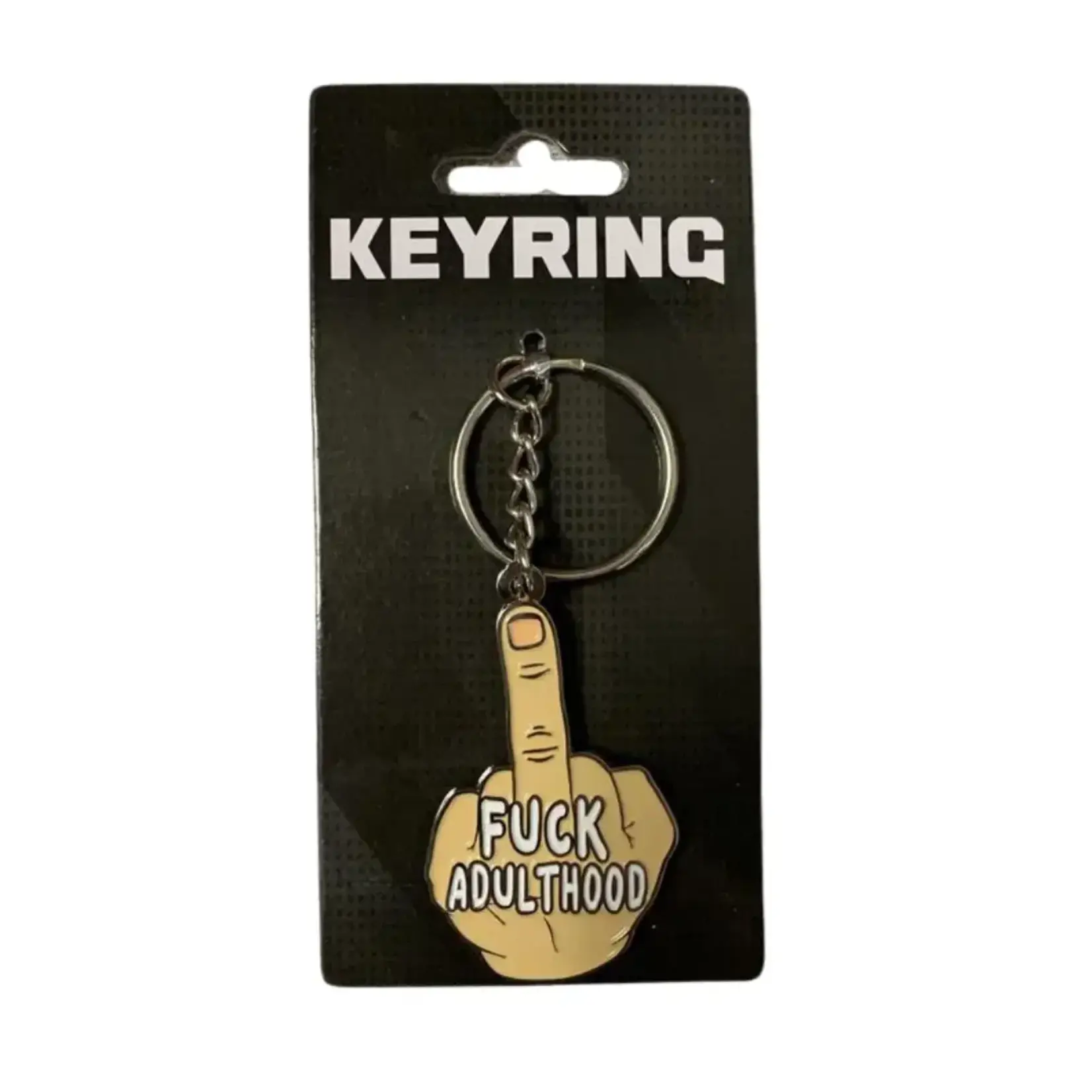 Keychain - Fuck adulthood (middle finger)