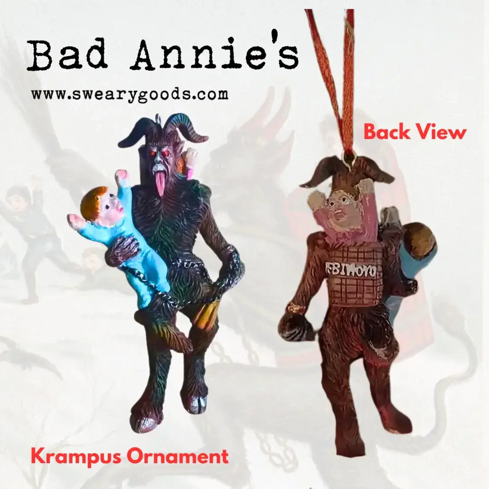 Ornament - 3D Krampus with Sack Of Children