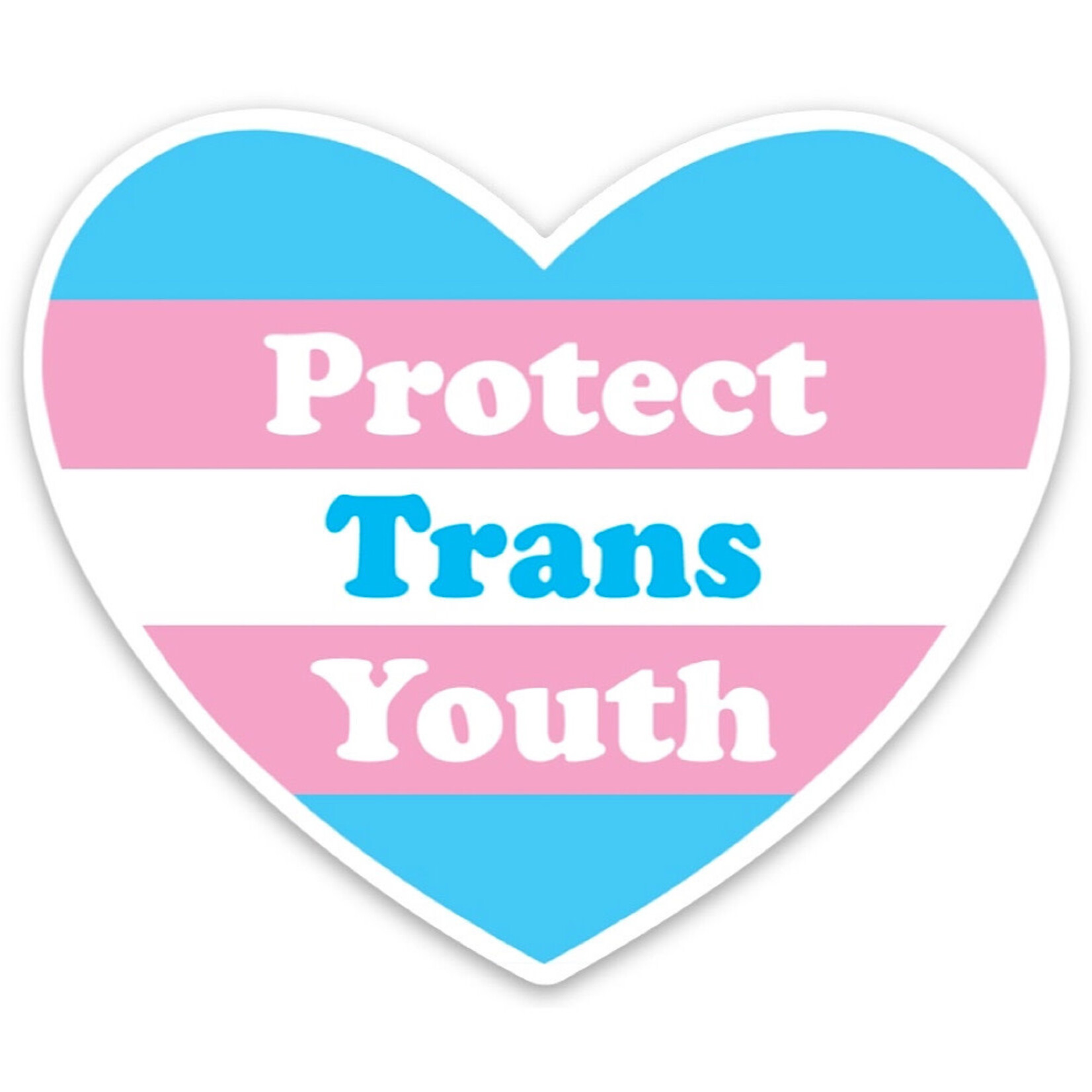 Sticker - Protect trans youth (heart)