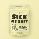 Tea Pouch - Sick As Shit - Caffeine Free Herbal Tea With Ginger, Licorice, Basil, Dandelion, Burdock, Rose, Elderflower, Safflower