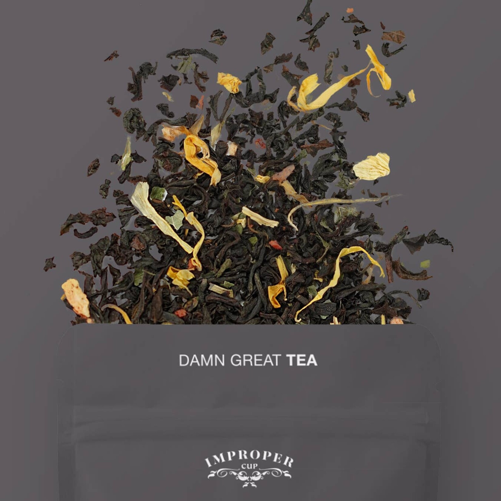 Tea Pouch - Fuck Off - Black Tea With Lemon Balm, Strawberry, Calendula, Sunflower